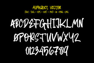 Alphabet Vector Random Brush for Graphics and Crafts