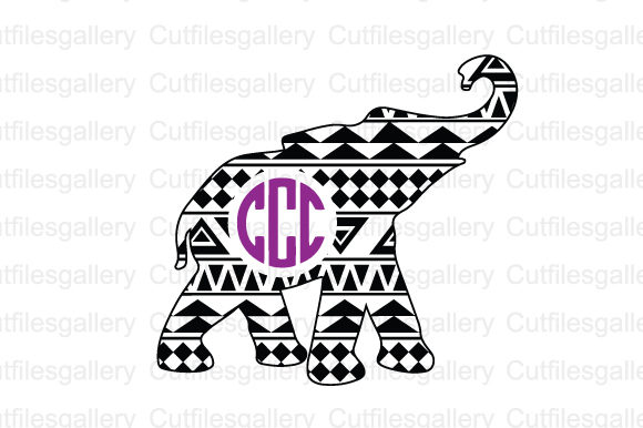 Aztec Elephant Graphics for Crafts and Modern Publishing