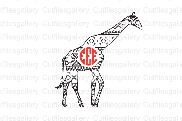 Aztec Giraffe Graphics for Crafts and Local Branding