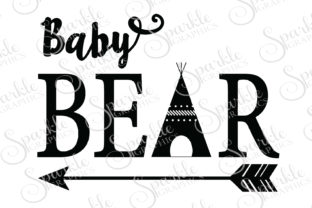 Baby Bear TeePee Cut File: Graphics for Crafts & Branding