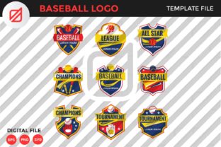 Baseball Logo Template V4: Premium Graphics for Logos