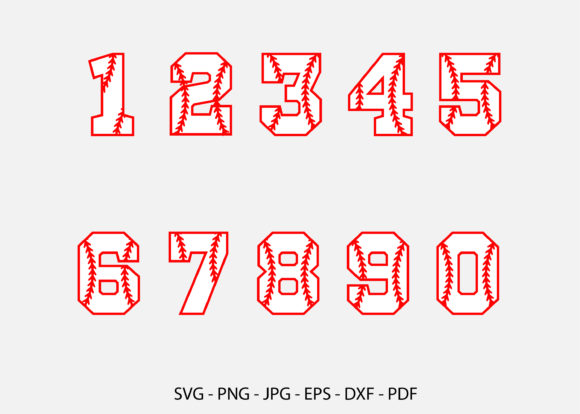 Baseball Numbers and Font Graphic Review