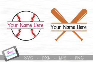 Baseball Split Monogram Designs: Graphics for Crafts & Content