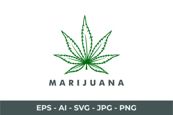 Cannabis Marijuana Logo Design Template for Graphics and Logos