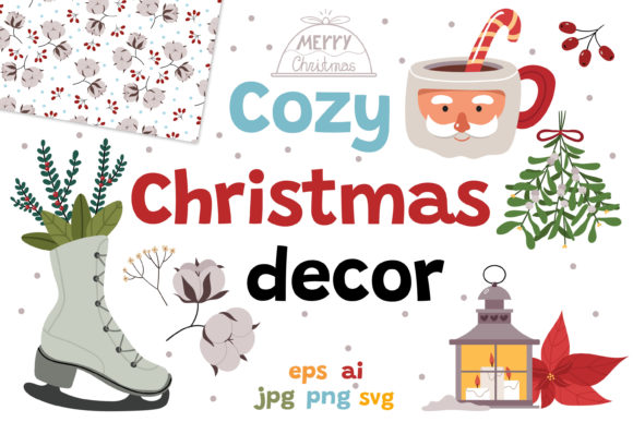 Cozy Christmas Decor Graphics and Illustrations Review