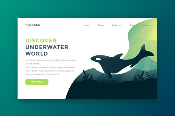 Discover Underwater Landing Page: A Graphics and Websites Review