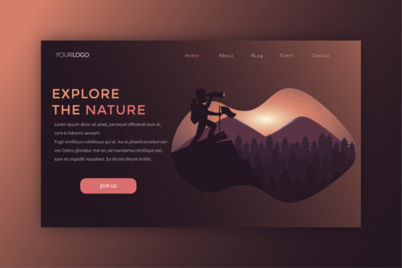 Explore the Nature Landing Page: Graphics for Modern Websites