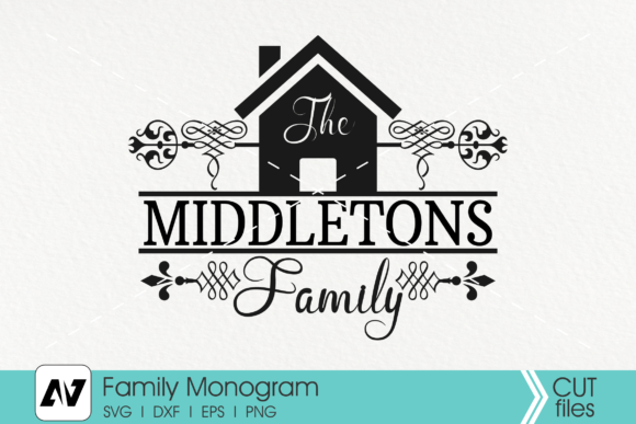 Family Monogram Graphics for Crafts & Digital Sellers