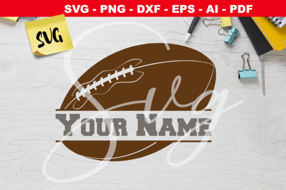 Football Name Frame Graphics for Crafts and Content
