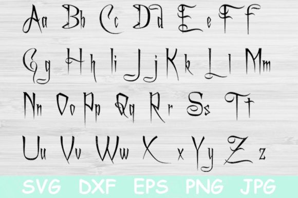 Letter Fonts Svg Script Vine Digitial for Graphics and Crafts
