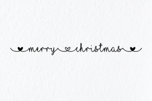 Merry Christmas Heart Graphics for Crafts & Design