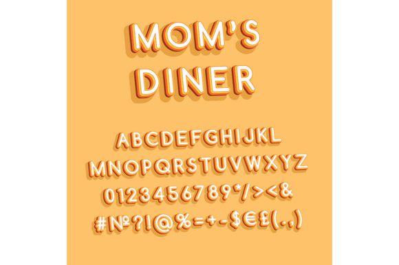 Moms Dinner Vintage 3d Vector Alphabet Review