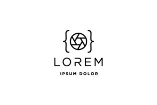 Photo Code Logo Design Template for Graphics and Logos
