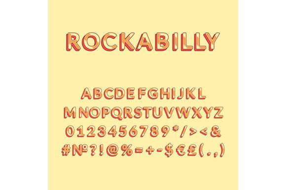 Rockabilly Vintage 3d Vector Alphabet: A Designer's Review for Graphics and Print Templates
