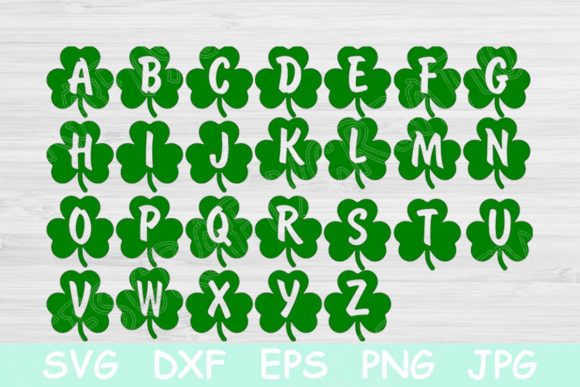 St Patricks Day Svg Fonts Shamrock Svg for Graphics and Crafts