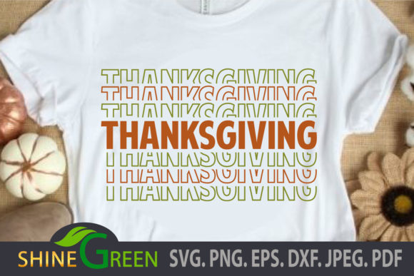 Thanksgiving Fall Stacked Font - Autumn Graphics for Crafts