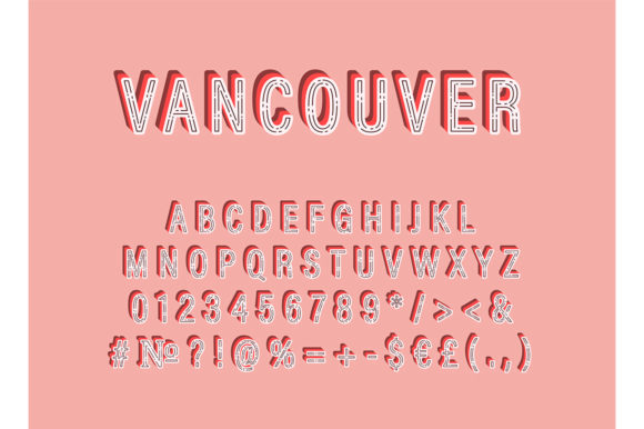 Vancouver Header Vintage Vector Alphabet Review